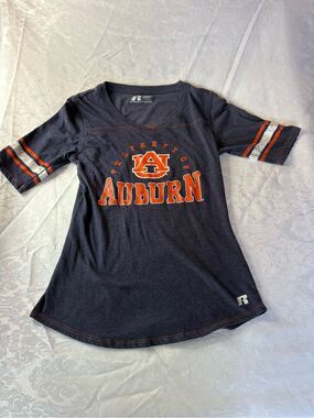 Russell Athletic Auburn Navy Short Sleeve Tee size small